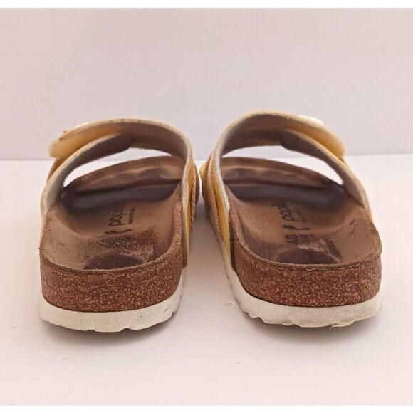 Birkenstock Papillio Carrie Yellow Birko Flor Sport Strap Snap Buckle 40 US 9N - Picture 4 of 10